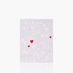 Nail art stickers WHITE HEART
