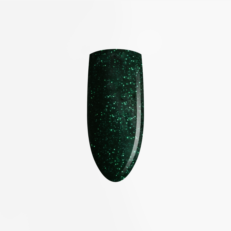 Vernice ibrida verde eclair con scaglie di glitter