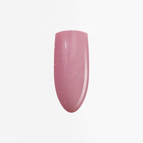 Lakier hybrydowy O!Nails Eclair w kolorze cielistym z nutą różowego i drobinkami