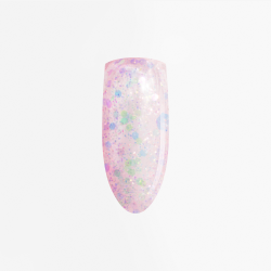 opalizujący lakier hybrydowy z drobinkami Make a Wish 7ml Eclair Nail