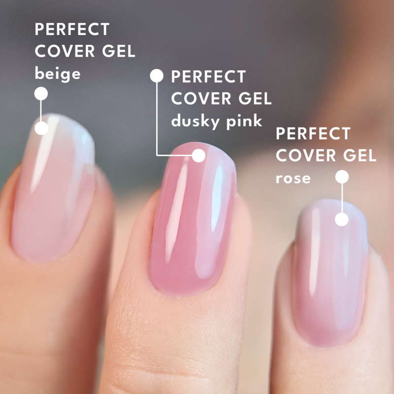 zestawienie kolorów żeli do paznokci Perfect Cover Gel Eclair Nail