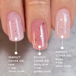 zestawienie kolorów zeli do paznokci Perfect Cover Gel Eclair Nail