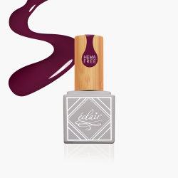 odcień fioletowej oberżyny lakieru hybrydowego Hema Free INTENSE Simply Mani by Eclair