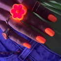 stylizacja paznokci bazą hybrydową Smart Base Techno Orange Eclair Nail