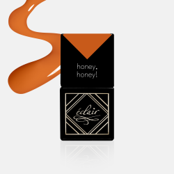 zgaszony pomarańczowy odcień lakieru hybrydowego Honey, Honey 7ml Eclair Nail