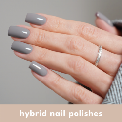 Manicure hybrydowy w neutralnym odcieniu taupe – lakier hybrydowy Mist Eclair Nail -zdjęcie 2