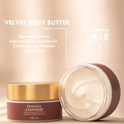 aksamitne masło do ciała z witaminą A i E Sensual Cashmere Velvet Body Butter 200ml Eclair Body&Mind