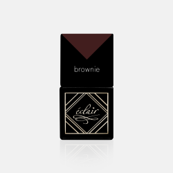 butelka brązowego lakieru hybrydowego Brownie 7ml Eclair Nail