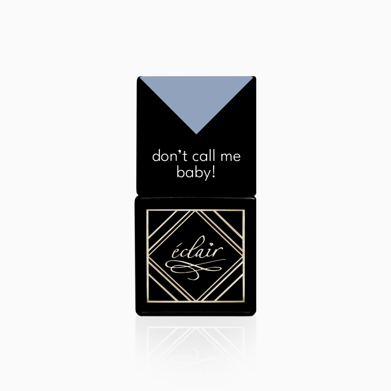 butelka błękitnego odcienia lakieru hybrydowego Don`t Call Me Baby 7ml Eclair Nail