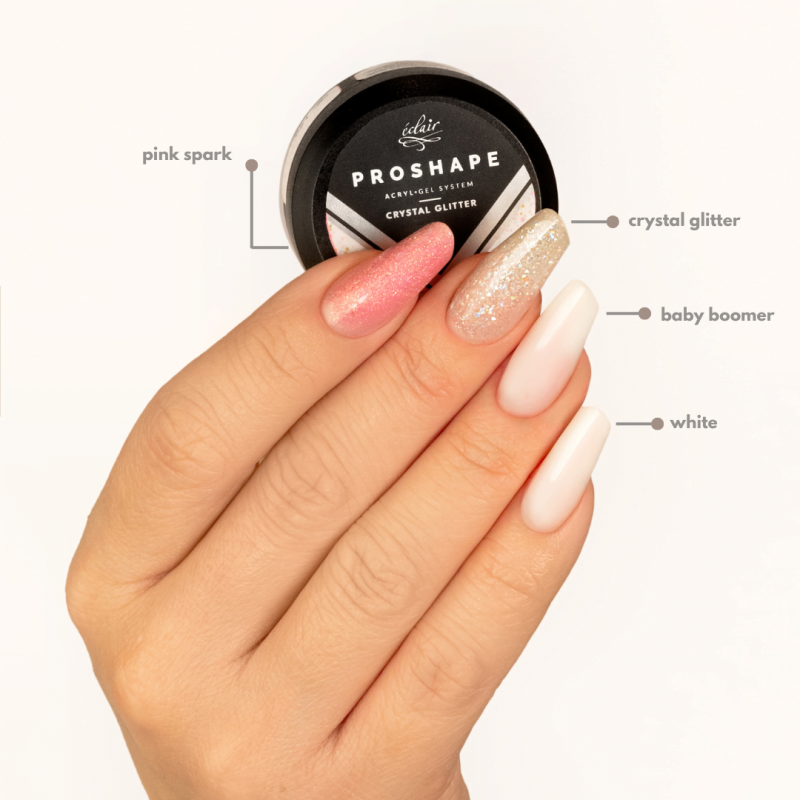 bezbarwny akrylożel do paznokcie Proshape Eclair Clear 50g - zdjęcie 5