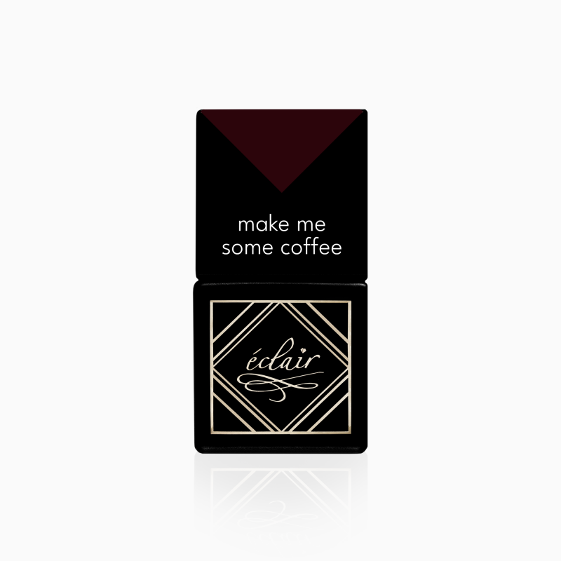 butelka brązowego lakieru hybrydowego Make Me Some Coffee 7ml Eclair Nail