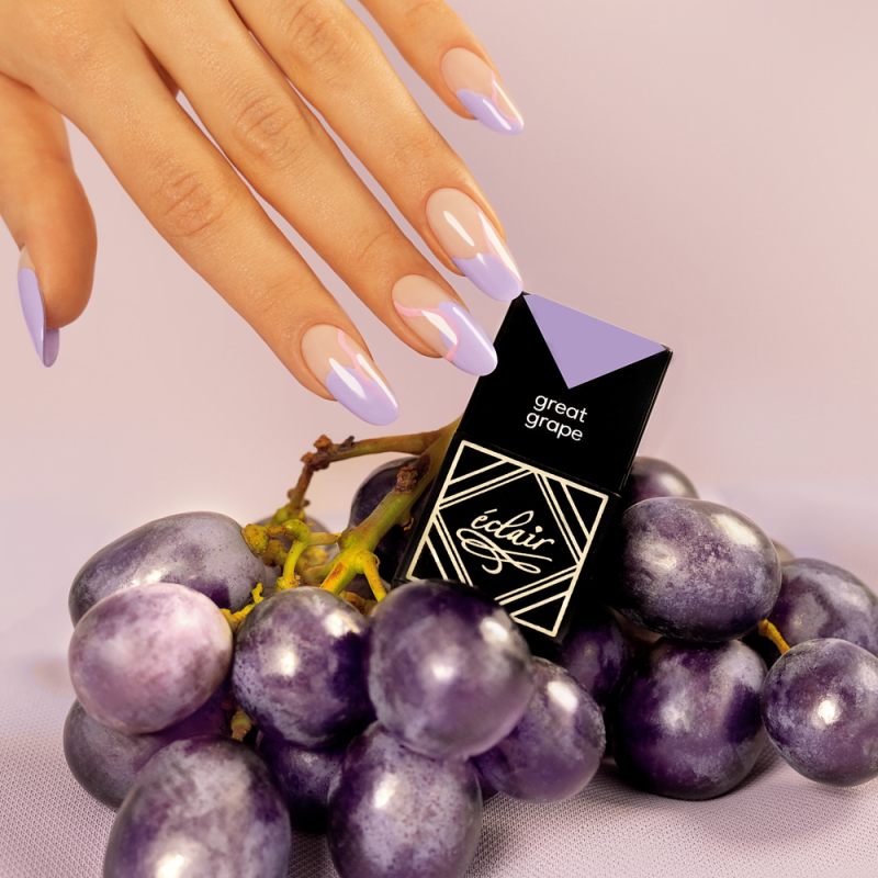 stylizacja paznokci lakierem hybrydowym Great Grape 7ml Eclair Nail