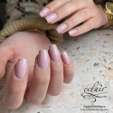 stylizacja paznokci wykonana złotym lakierem hybrydowym Astro Dust 7ml Eclair Nail - zdjęcie 2