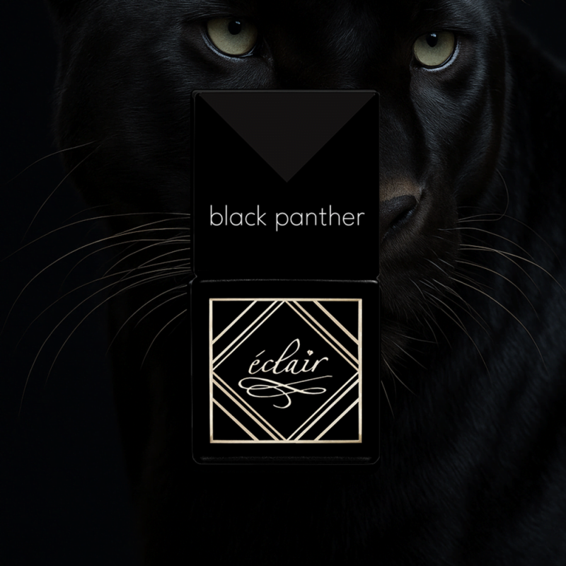 czarny lakier hybrydowy Black Panther 7ml Eclair Nail - zdjęcie 3