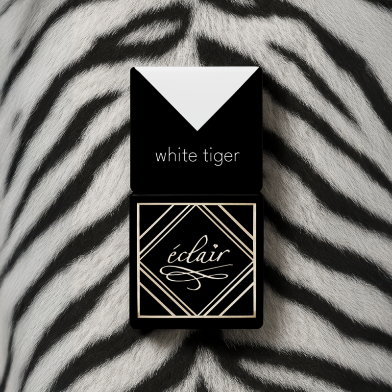 biały lakier hybrydowy White Tiger 7ml Eclair Nail - zdjęcie 3