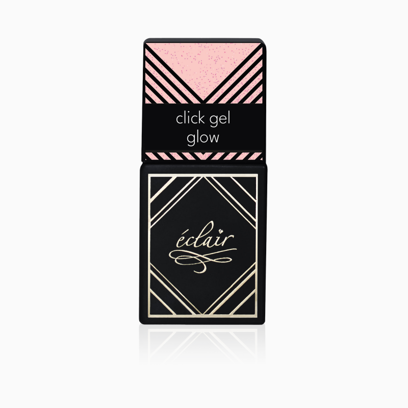 różowy żel do paznokci z drobinkami w butelce Click Gel GLOW 14ml Eclair Nail różowy żel do paznokci z drobinkami w butelce Click Gel GLOW 14ml Eclair Nail - zdjęcie 1