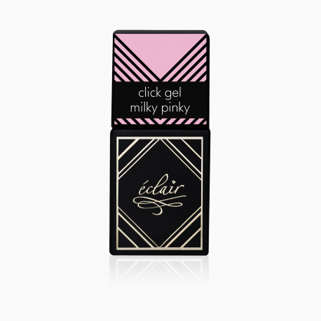różowy żel do paznokci w butelce Click Gel Milky Pinky 14ml Eclair Nail - zdjęcie 1