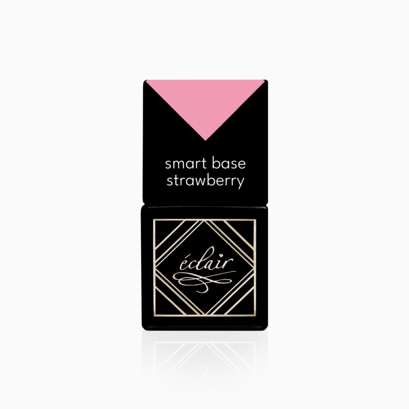 butelka różowej bazy hybrydowej Smart Base Strawberry 7ml Eclair Nail