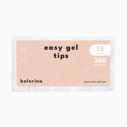 żelowe tipsy do przedłużania paznokci w szybki i łatwy sposób w kształcie Baleriny Easy Gel TIps Eclair