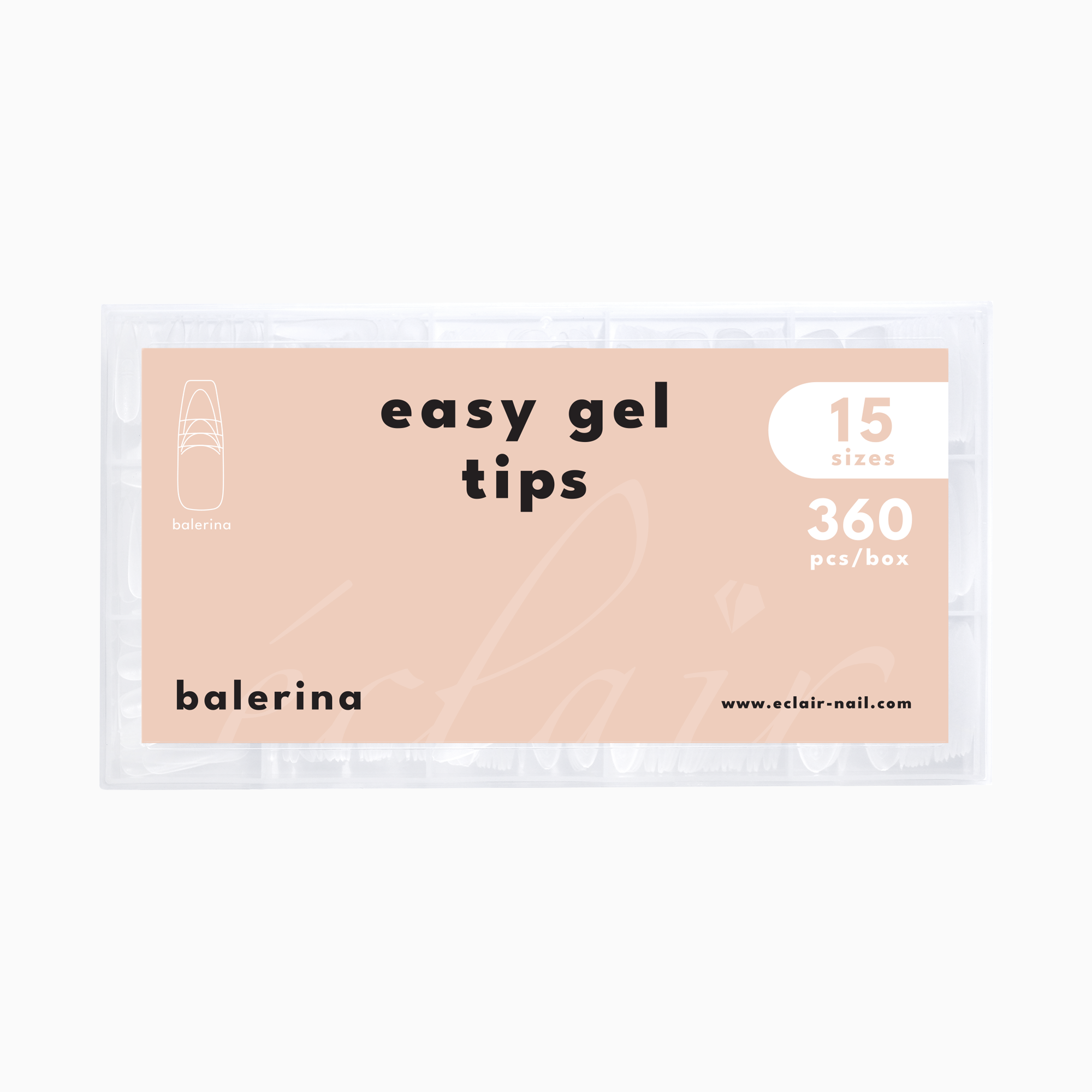 easy gel tips BALERINA - tipsy żelowe do przedłużania paznokci