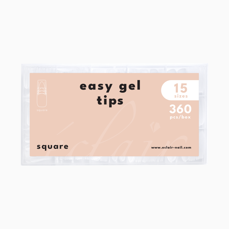 kwadratowy kształt tipsów żelowych do przedłużania paznokci Easy Gel Tips SQUARE kwadratowy kształt tipsów żelowych do przedłużania paznokci Easy Gel Tips SQUARE - zdjęcie 1