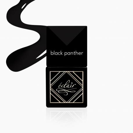 czarny lakier hybrydowy Black Panther 7ml Eclair Nail - zdjęcie 1