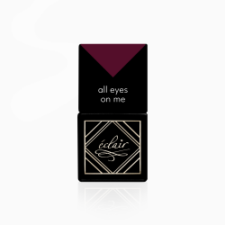 butelka wiśniowego lakieru hybrydowego do paznokci All Eyes On Me 7ml Eclair Nail