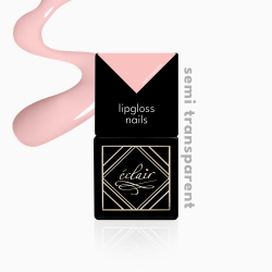 semitransparentny odcień lakieru hybrydowego Lipgloss Nails 7ml Eclair Nail