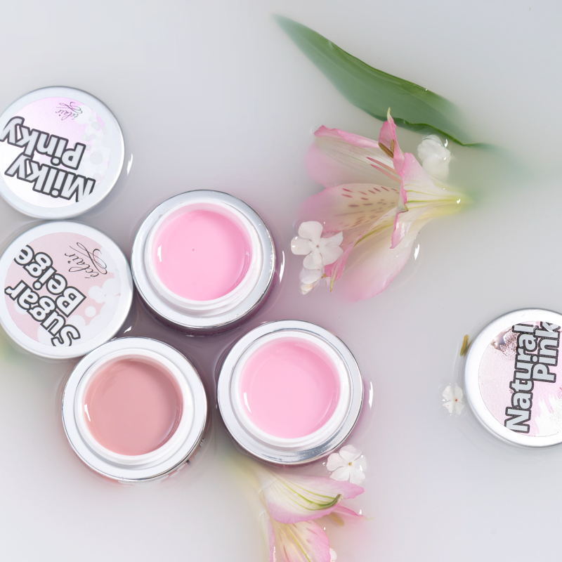 różowo-mleczny żel budujący Natural Pink 30g Eclair Nail - zdjęcie 3