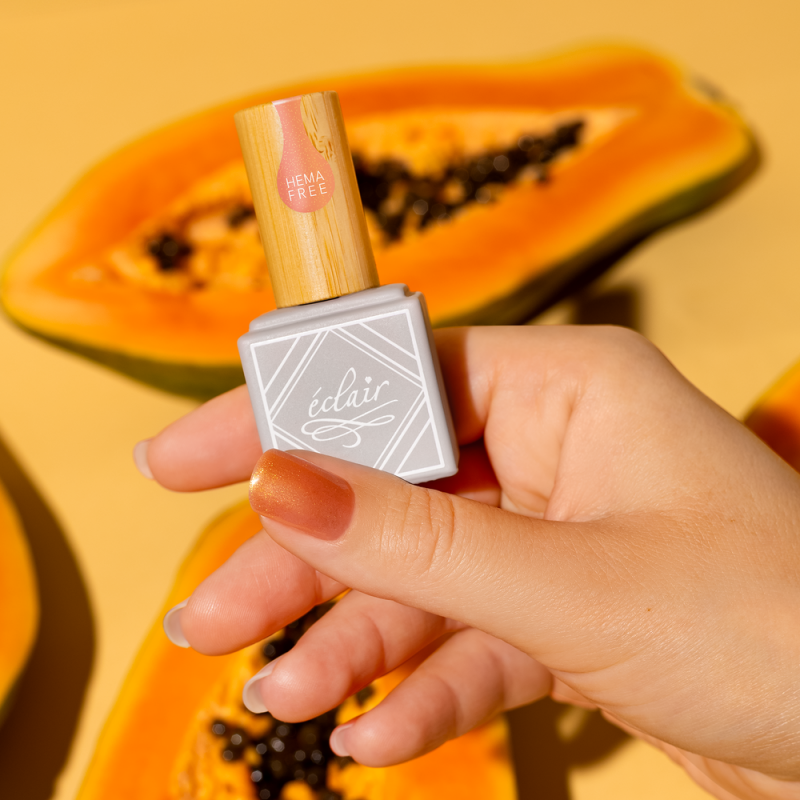 lakier hybrydowy Hema Free Papaya 7ml Simply Mani Eclair Nail - zdjęcie 3