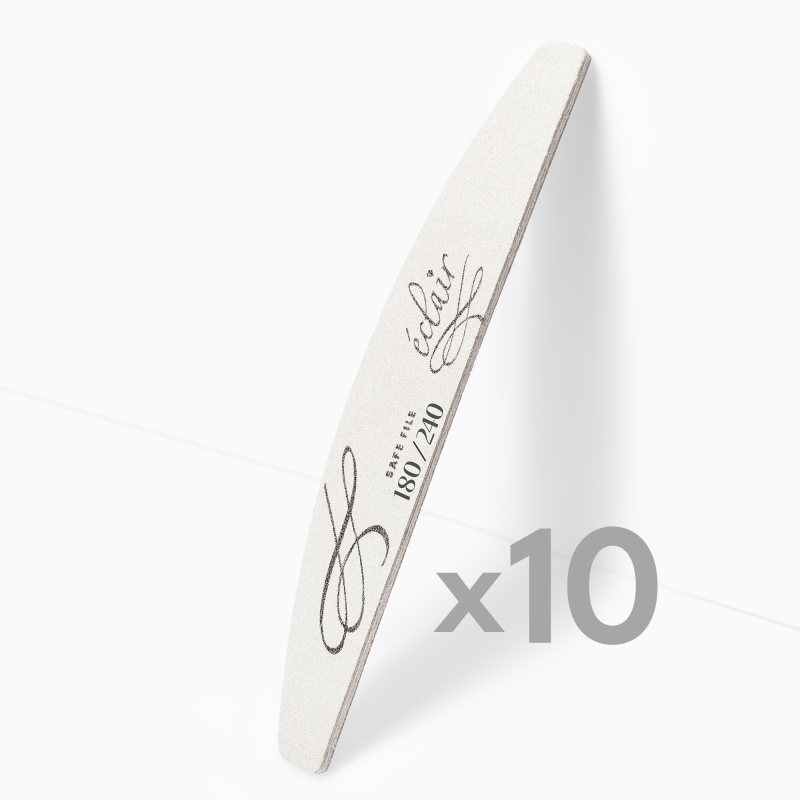 zestaw 10 pilników do paznokci Safe File 180/240 Eclair Nail zestaw 10 pilników do paznokci Safe File 180/240 Eclair Nail - zdjęcie 1
