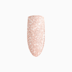 nudziakowy kolor z domieszką różowo-brzoskwiniowego odcienia z efektem flash Shell Flash 7ml Eclair Nail