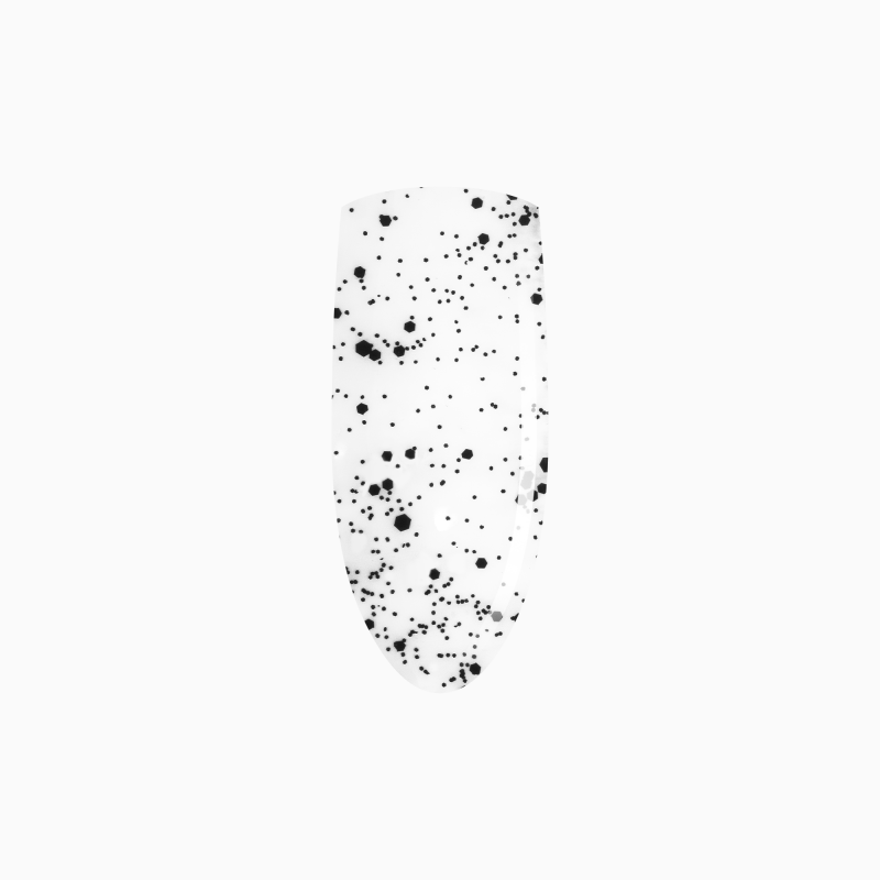 matowy top hybrydowy z czarnymi drobinkami Dot In Top Matt 14ml - zdjęcie 4
