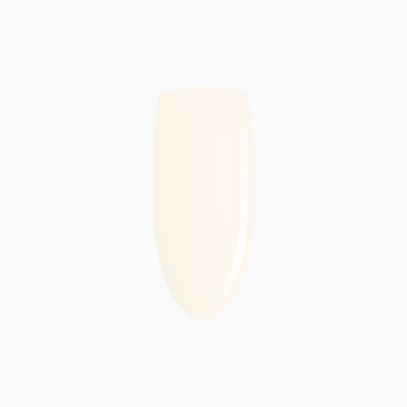 subtelny, kremowy kolor lakieru hybrydowego Alabaster od Eclair Nail