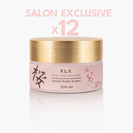 masło do ciała  F.L.Y. Velvet Body Butter Eclair Body&Mind zestaw do salonu kosmetycznego - zdjęcie 1