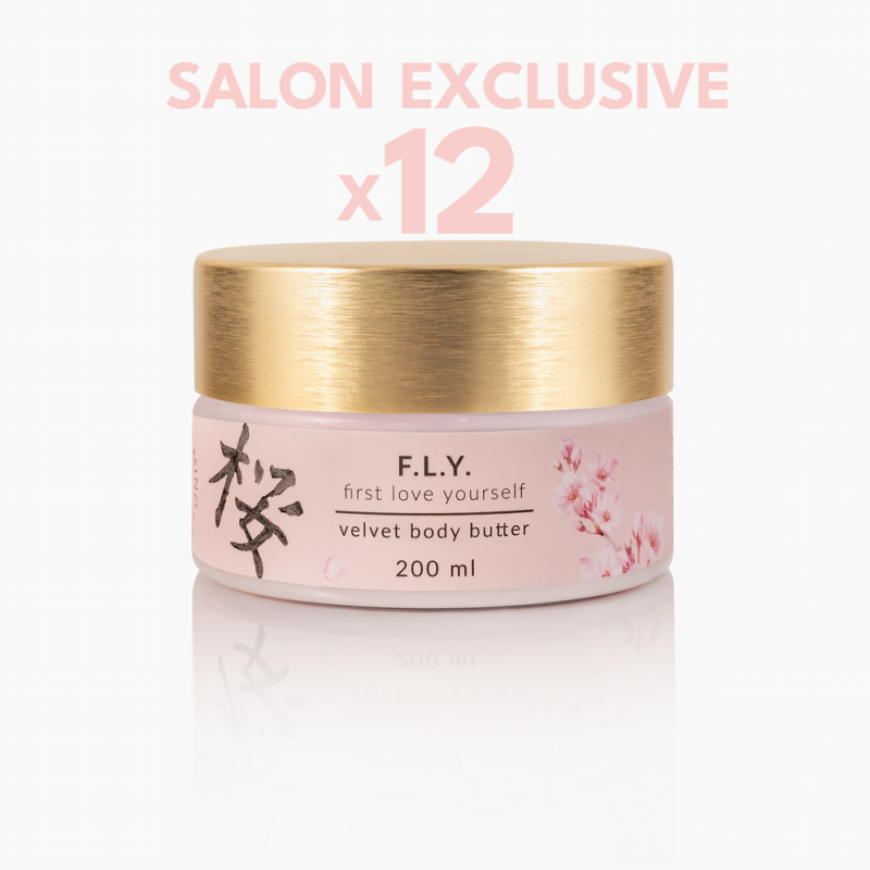 masło do ciała  F.L.Y. Velvet Body Butter Eclair Body&Mind zestaw do salonu kosmetycznego - zdjęcie 1