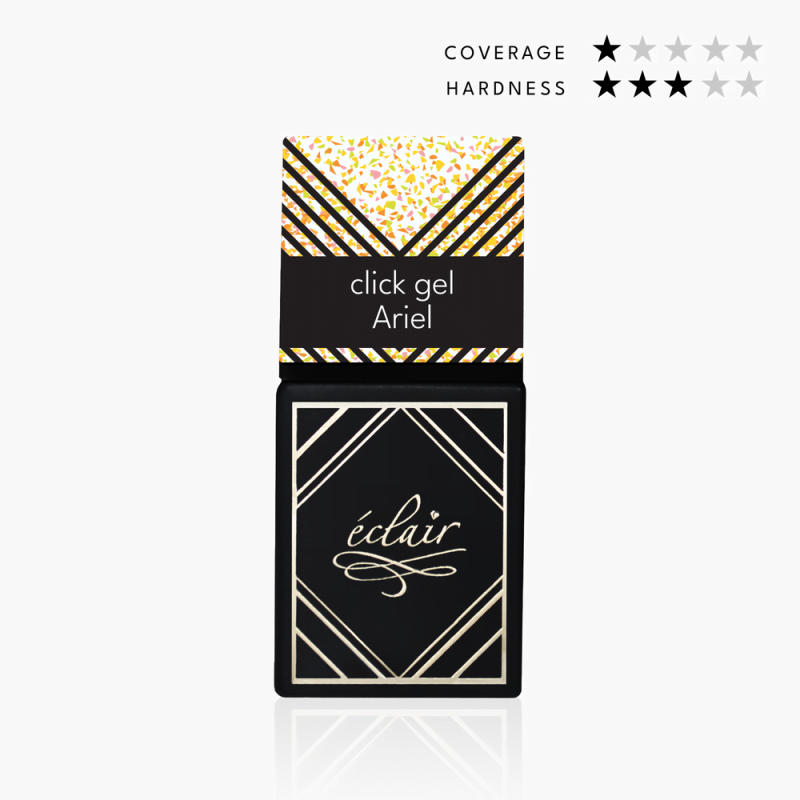transparentny żel w butelce z drobinkami Click Gel Ariel 14ml Eclair Nail - zdjęcie 6