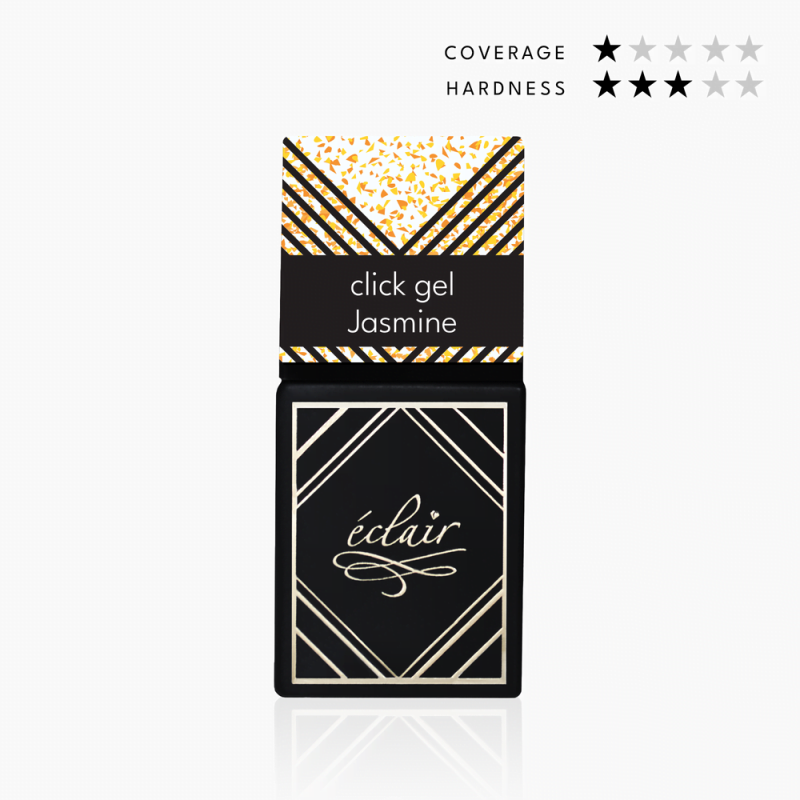 transparentny żel w butelce z drobinkami Click Gel Jasmine 14ml Eclair Nail - zdjęcie 6