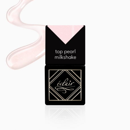 PEARL MILKSHAKE Top No Wipe 7ml - mleczny top hybrydowy z drobinkami - zdjęcie 1