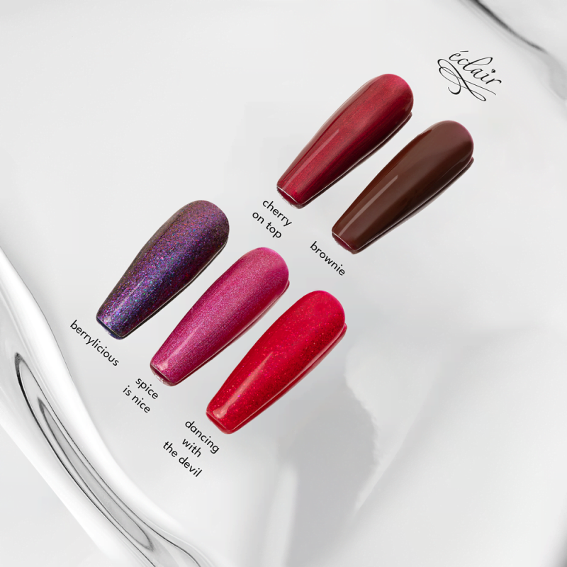 czekoladowy lakier hybrydowy Brownie 7ml Eclair Nail - zdjęcie 4