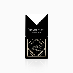 Matowy top hybrydowy do paznokci Velvet Matt Top No Wipe 7ml | Sklep Eclair Nail