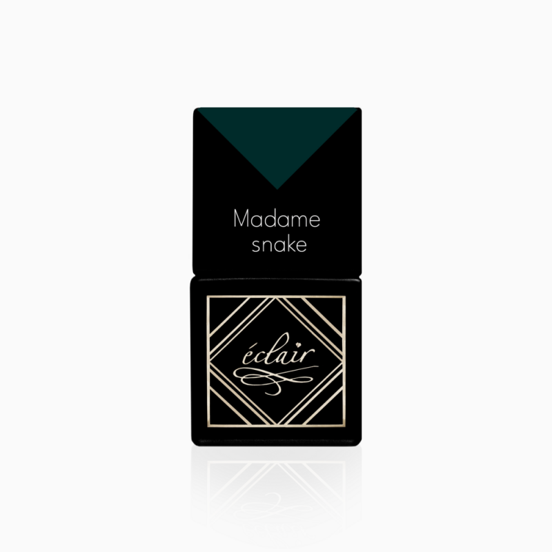 ciemnozielony lakier hybrydowy Madame Snake 7ml Eclair Nail - zdjęcie 5