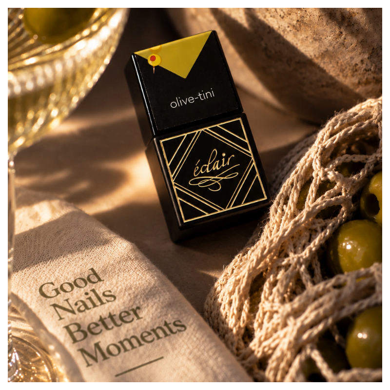 oliwkowy lakier hybrydowy Olive-tini 7ml Eclair Nail - zdjęcie 8