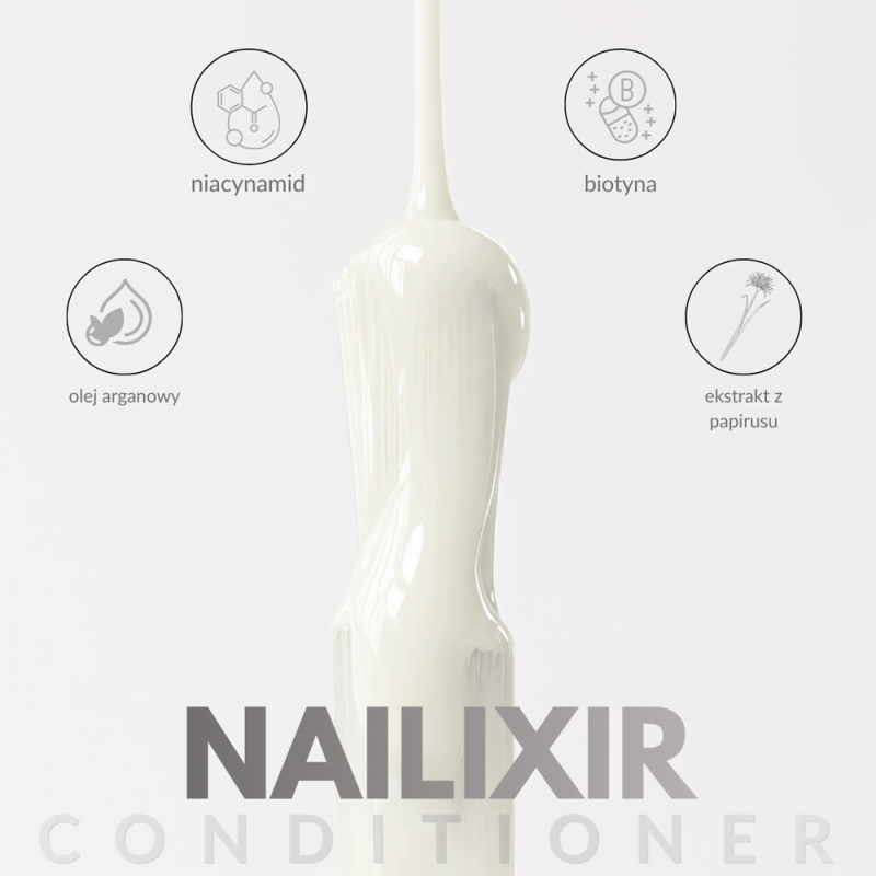 Nailixir SOFT WHITE 10ml - odżywka do paznokci w lakierze - zdjęcie 5